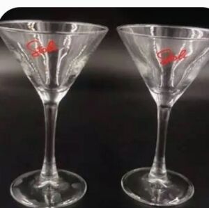 Four Stoli Martini Glasses
